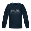 Columbus, Ohio Youth Long Sleeve Shirt - Skyline Youth Long Sleeve Columbus Tee - deep navy