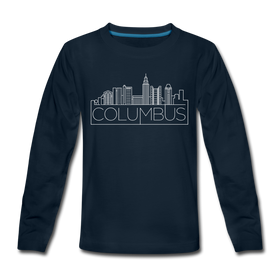 Columbus, Ohio Youth Long Sleeve Shirt - Skyline Youth Long Sleeve Columbus Tee