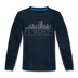 Fort Worth, Texas Youth Long Sleeve Shirt - Skyline Youth Long Sleeve Fort Worth Tee - deep navy