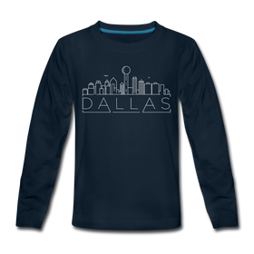 Dallas, Texas Youth Long Sleeve Shirt - Skyline Youth Long Sleeve Dallas Tee