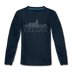 Fresno, California Youth Long Sleeve Shirt - Skyline Youth Long Sleeve Fresno Tee - deep navy