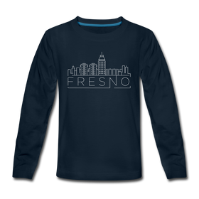 Fresno, California Youth Long Sleeve Shirt - Skyline Youth Long Sleeve Fresno Tee