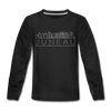 Juneau, Alaska Youth Long Sleeve Shirt - Skyline Youth Long Sleeve Juneau Tee - black