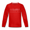 Juneau, Alaska Youth Long Sleeve Shirt - Skyline Youth Long Sleeve Juneau Tee - red