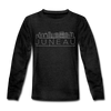 Juneau, Alaska Youth Long Sleeve Shirt - Skyline Youth Long Sleeve Juneau Tee - charcoal gray