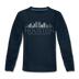 Houston, Texas Youth Long Sleeve Shirt - Skyline Youth Long Sleeve Houston Tee - deep navy