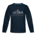 Jacksonville, Florida Youth Long Sleeve Shirt - Skyline Youth Long Sleeve Jacksonville Tee - deep navy
