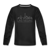 Las Vegas, Nevada Youth Long Sleeve Shirt - Skyline Youth Long Sleeve Las Vegas Tee - black