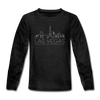 Las Vegas, Nevada Youth Long Sleeve Shirt - Skyline Youth Long Sleeve Las Vegas Tee - charcoal gray