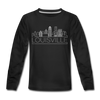 Louisville, Kentucky Youth Long Sleeve Shirt - Skyline Youth Long Sleeve Louisville Tee - black