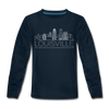 Louisville, Kentucky Youth Long Sleeve Shirt - Skyline Youth Long Sleeve Louisville Tee - deep navy