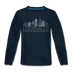 Louisville, Kentucky Youth Long Sleeve Shirt - Skyline Youth Long Sleeve Louisville Tee - deep navy
