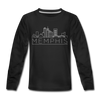 Memphis, Tennessee Youth Long Sleeve Shirt - Skyline Youth Long Sleeve Memphis Tee - black
