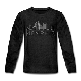 Memphis, Tennessee Youth Long Sleeve Shirt - Skyline Youth Long Sleeve Memphis Tee