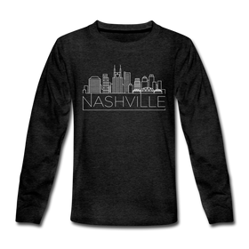 Nashville, Tennessee Youth Long Sleeve Shirt - Skyline Youth Long Sleeve Nashville Tee