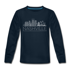 Nashville, Tennessee Youth Long Sleeve Shirt - Skyline Youth Long Sleeve Nashville Tee