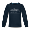 Nashville, Tennessee Youth Long Sleeve Shirt - Skyline Youth Long Sleeve Nashville Tee