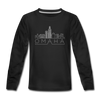 Omaha, Nebraska Youth Long Sleeve Shirt - Skyline Youth Long Sleeve Omaha Tee - black