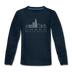 Omaha, Nebraska Youth Long Sleeve Shirt - Skyline Youth Long Sleeve Omaha Tee - deep navy