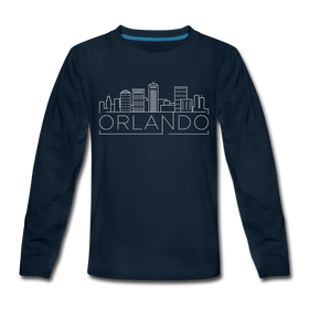 Orlando, Florida Youth Long Sleeve Shirt - Skyline Youth Long Sleeve Orlando Tee