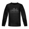 Philadelphia, Pennsylvania Youth Long Sleeve Shirt - Skyline Youth Long Sleeve Philadelphia Tee - charcoal gray