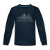 Philadelphia, Pennsylvania Youth Long Sleeve Shirt - Skyline Youth Long Sleeve Philadelphia Tee - deep navy
