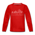 Pittsburgh, Pennsylvania Youth Long Sleeve Shirt - Skyline Youth Long Sleeve Pittsburgh Tee - red