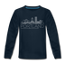 Portland, Oregon Youth Long Sleeve Shirt - Skyline Youth Long Sleeve Portland Tee - deep navy