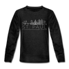 Saint Paul, Minnesota Youth Long Sleeve Shirt - Skyline Youth Long Sleeve Saint Paul Tee - charcoal gray