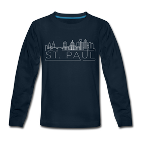 Saint Paul, Minnesota Youth Long Sleeve Shirt - Skyline Youth Long Sleeve Saint Paul Tee