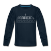 San Antonio, Texas Youth Long Sleeve Shirt - Skyline Youth Long Sleeve San Antonio Tee - deep navy