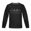 San Francisco, California Youth Long Sleeve Shirt - Skyline Youth Long Sleeve San Francisco Tee - black