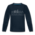 Sioux Falls, South Dakota Youth Long Sleeve Shirt - Skyline Youth Long Sleeve Sioux Falls Tee - deep navy