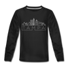 Tampa, Florida Youth Long Sleeve Shirt - Skyline Youth Long Sleeve Tampa Tee - black