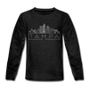 Tampa, Florida Youth Long Sleeve Shirt - Skyline Youth Long Sleeve Tampa Tee - charcoal gray
