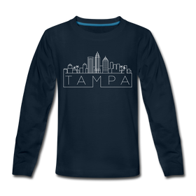 Tampa, Florida Youth Long Sleeve Shirt - Skyline Youth Long Sleeve Tampa Tee