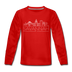 Savannah, Georgia Youth Long Sleeve Shirt - Skyline Youth Long Sleeve Savannah Tee - red