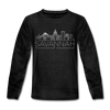 Savannah, Georgia Youth Long Sleeve Shirt - Skyline Youth Long Sleeve Savannah Tee - charcoal gray