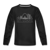 St. Louis, Missouri Youth Long Sleeve Shirt - Skyline Youth Long Sleeve St. Louis Tee - black