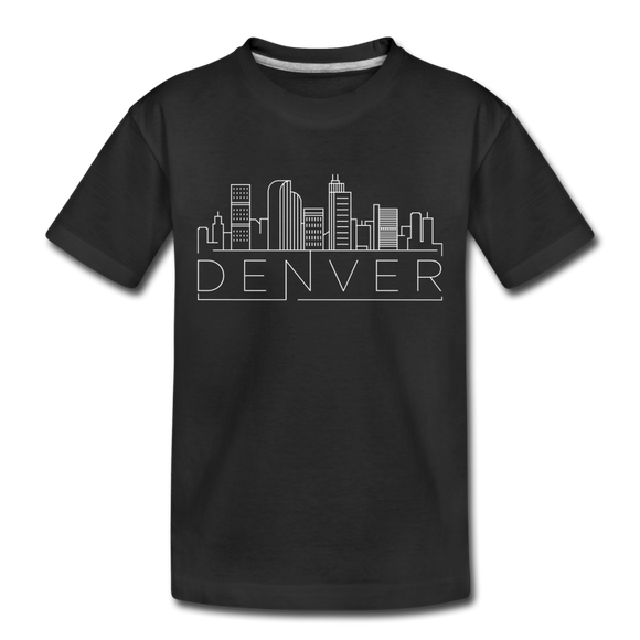 Denver, Colorado Toddler T-Shirt - Skyline Denver Toddler Tee - black