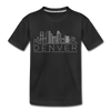 Denver, Colorado Toddler T-Shirt - Skyline Denver Toddler Tee - black