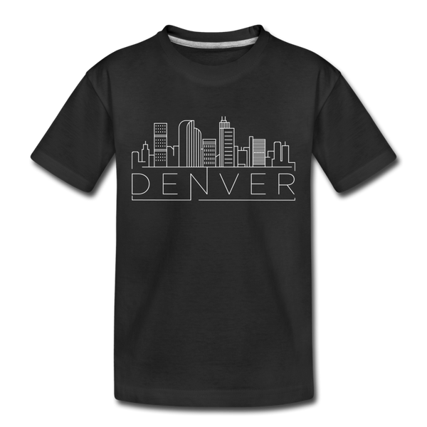 Denver, Colorado Toddler T-Shirt - Skyline Denver Toddler Tee - black
