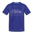 Denver, Colorado Toddler T-Shirt - Skyline Denver Toddler Tee - royal blue