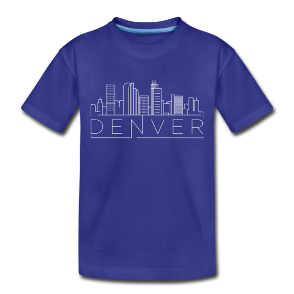 Denver, Colorado Toddler T-Shirt - Skyline Denver Toddler Tee - royal blue