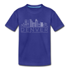 Denver, Colorado Toddler T-Shirt - Skyline Denver Toddler Tee - royal blue