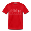 Denver, Colorado Toddler T-Shirt - Skyline Denver Toddler Tee - red