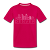 Denver, Colorado Toddler T-Shirt - Skyline Denver Toddler Tee - dark pink