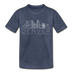 Denver, Colorado Toddler T-Shirt - Skyline Denver Toddler Tee - heather blue