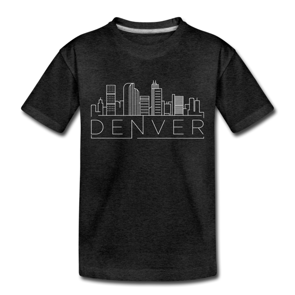 Denver, Colorado Toddler T-Shirt - Skyline Denver Toddler Tee - charcoal gray