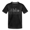 Denver, Colorado Toddler T-Shirt - Skyline Denver Toddler Tee - charcoal gray